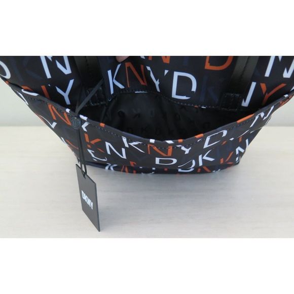 DKNY R21ADR89 LG Multicolor Signature Logo Allover Print Pam Shopper Tote $168 - Picture 8 of 13